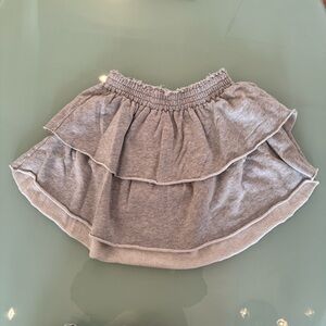 Aerie Heather Gray Ruffle Tiered Mini Skirt